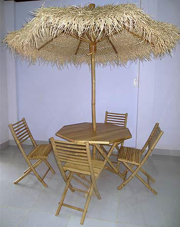 Bamboo Palapa Table