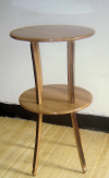 Reclaimed Oak Wood 2 Tiers Round Table