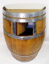 Compack Split Wine Barrel Waste Receptacle